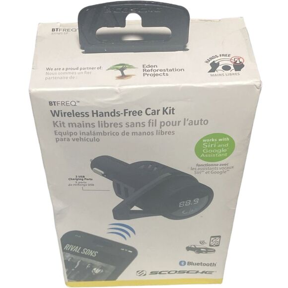 Scosche Other - Scosche BTFreq Bluetooth FM Transmitter Dual USB 12W 2.4A – Black (Never Used)